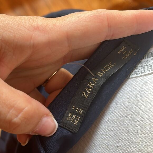 NWT Zara Blue A-line Mini Skirt - EURO Pricing - Picture 4 of 7